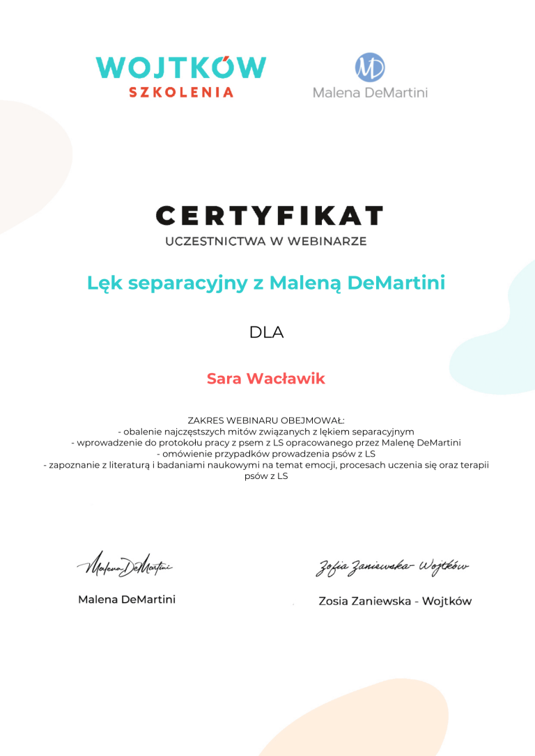 Sara-Waclawik-Lek-separacyjny-z-Malena-DeMartini-Certyfikat-Malena-Wojtkow-Szkolenia-1